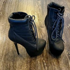 Breckelles Almond Toe Platform Stiletto